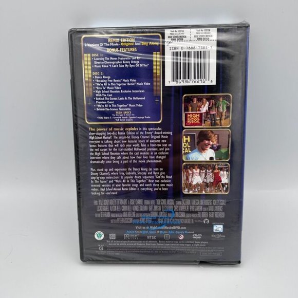 DVD High School Musical Remix Edition 2-Disc Set New Sealed 2006 - Picture 2 of 4